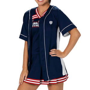 ชุดเชียร์ลีดเดอร์เสื้อเบสบอลมาใหม่ชุดยูนิฟอร์มเชียร์ลีดเดอร์ระดับพรีเมียมผลิตจากโพลีเอสเตอร์สแปนเด็กซ์ - Product Image 1