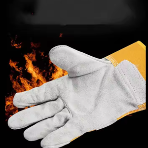 Heavy Duty Hand Protective Industrial Cowhide Leather Palm Safety Work Gloves Canadian Rigger Men Cow Leather Glove for Work - Product Image 1