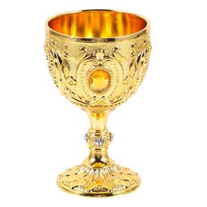 Golden Modern Brass Eco-Friendly Drinking <b>Glass</b> European Mini 1000ml Custom Logo for Home Bar Parties Outdoor Use Collectors - Product Image 1