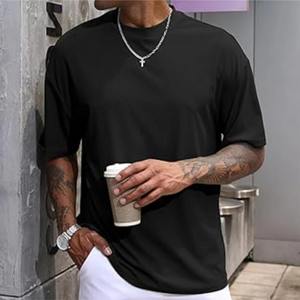 Nouveau dernier Design classique à manches courtes décontracté 100% coton hommes T-shirt Offre Spéciale sur mesure col rond t-shirts pour hommes - Product Image 5