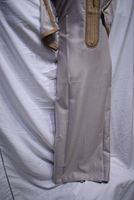 Qamis marocain prêt-à-porter en lin, soie et polyester, décontracté, longueur cheville, coupe régulière, respirant, fait main pour homme