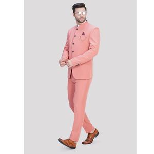 ชุดสูทผู้ชายสีพีช 2 ชิ้น คุณภาพดีที่สุด เสื้อเบลเซอร์และเสื้อกั๊ก สำหรับงานแต่งงาน งานเลี้ยง และงานพิเศษ มีจำหน่ายในราคาที่ดีที่สุด - Product Image 1