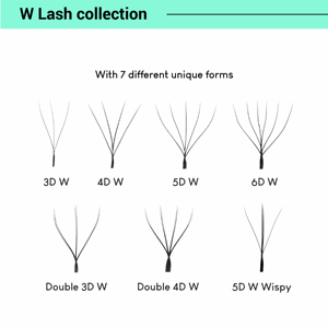 Extensions de cils en forme de W 4D, volume complet, tissées à la main, plateaux de cils méga volume, cils en W, vente en gros, commande en gros personnalisée - Product Image 4