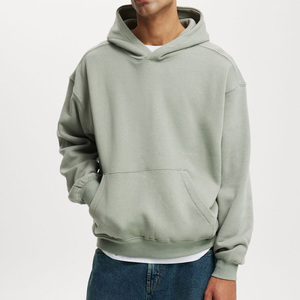 Sweat-shirt décontracté pour homme en 65% polyester et 35% coton, 500 g/m², coupe ample, tricot français, effet bouffant, uni, automne, OEM - Product Image 1