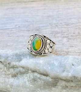 Bague en argent sterling 925 avec pierres précieuses Bijoux élégants Anniversaire et cadeau d'anniversaire pour elle - Product Image 2