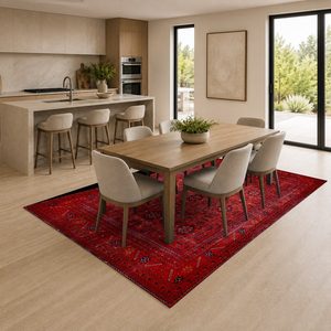 <b>RUGS</b> DEPOT LXDP-0051 Wholesale Black Charcoal Ethnic Kilim Digital Printed Machine Washable Chenille Area <b>Rug</b> <b>Non</b> <b>Slip</b> - Product Image 4