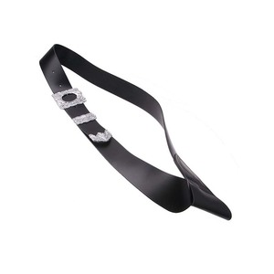เข็มขัดหนังวัวแบบไขว้ หัวเข็มขัดเหล็กทรงสี่เหลี่ยม - Product Image 2