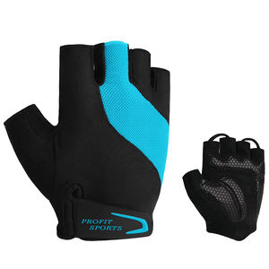 Gants de cyclisme demi-doigts pour la salle de sport, respirants, légers, fermeture à lacets, matériau PU de haute qualité, logo personnalisé OEM/ODM - Product Image 1