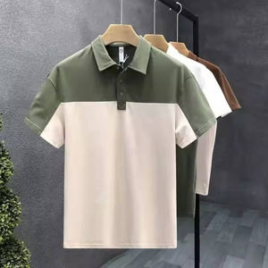 Conception personnalisée pas cher été à manches courtes polo d'affaires T-shirt pour hommes revers mince demi-manches affaires décontracté tendance - Product Image 3