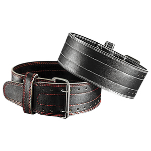 Ceinture d'haltérophilie en cuir Soutien lombaire rembourré extra-large Protection avancée Trous réglables - Product Image 5