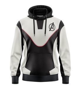 เสื้อฮู้ดแบบสวมหัว unisex สำหรับผู้ชาย มีซิป ดีไซน์เนอร์ออกแบบเอง เสื้อสเวตเชิ้ตผ้าฟลีซ ย้อมสีพื้น เสื้อฮู้ดผู้ชาย - Product Image 3