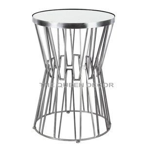 Mesa auxiliar de latón con hoja de loto con acabado dorado utilizado para sala de estar diseño de lujo muebles contemporáneos mesa auxiliar - Product Image 3