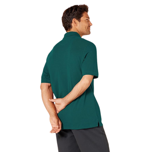 Camiseta de Golf de Manga Corta para Hombre, Personalizada con Logotipo Frontal, de Alta Calidad, Corte Regular, 100% Algodón, Tejido de Punto Sólido, Transpirable, 200g, OEM ODM - Product Image 2