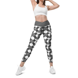 Pantalones de yoga ajustados de punto de cintura alta personalizados Leggings de Yoga de cintura elástica de alta calidad Leggings de Yoga de cintura cruzada de entrenamiento - Product Image 2