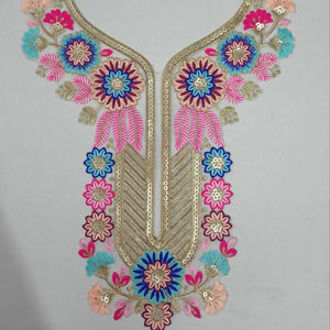 ผ้าปะติดปกเสื้อตาข่ายปักอเนกประสงค์สำหรับเสื้อเสริมคอเสื้อเสื้อเสื้อส่าหรีชุดราตรีแฟชั่นสไตล์เคอร์ตี้ - Product Image 1