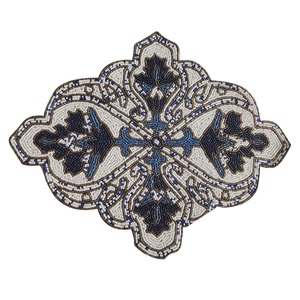 แผ่นรองจานลูกปัดแผ่นผ้าฝ้ายปูโต๊ะทรงกลมสำหรับรับประทานอาหารสุดหรูของตกแต่งแบบปักทำมือ - Product Image 4