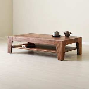 Table basse en bois à finition décorative pour un mobilier de salon haut de gamme améliorant l'apparence globale de l'intérieur - Product Image 4