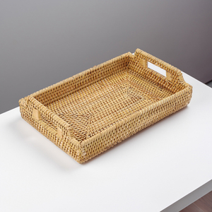 ถาดเสิร์ฟเวียดนามแฮนด์เมดกรอบไม้ไผ่เป็นมิตรต่อสิ่งแวดล้อมการทอหวายทนทานสำหรับร้านอาหารและหรูหราใช้ในบ้าน-SS2002 - Product Image 3