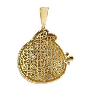 Pendentif pour homme de luxe en argent sterling 925 avec oiseau Hip Hop plaqué or 14 ct 18 ct VVS Moissanite Pendentifs en diamant Anergy Fashion Charms - Product Image 5