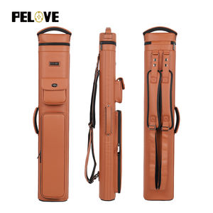 Hochkapazitäts-Billardqueue-Koffer für 4 Queues & 8 Schaftteile, Wasserdichtes Leder, Hartschale mit Baumwollpolsterung für Stoßfestigkeit - Product Image 3