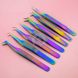 Pinza para Extensión de Pestañas con Punta de Fibra a 90 Grados, Herramienta Fina para Estilizar y Aplicar Pestañas - Product Image 1