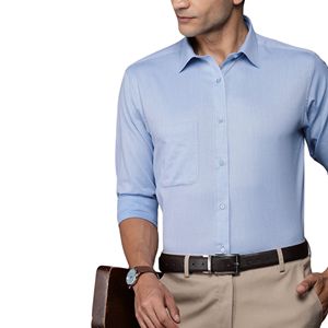 เสื้อทำงานแขนยาวแบบติดกระดุมสำหรับผู้ชายสไตล์ลำลองกันรอยยับและระบายอากาศได้ดีไม่ยับ - Product Image 2