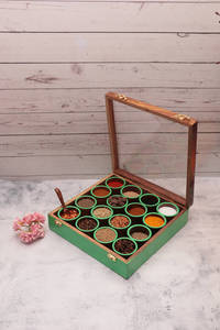 Wholesale Supply of Handmade Wooden Spice Box for Home Kitchen Decorative Masala Box for Herb & Spice Tools - Product Image 6