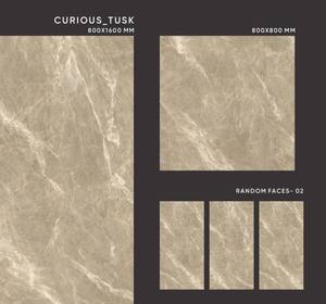 Matte Surface Porcelain <b>Slab</b> Tiles with Carving Effect 800x1600mm Size Diverse Collection for Mall Floor & Interior Wall Use - Product Image 2