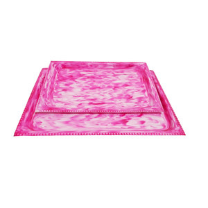 Juegos de bandejas de comida de Metal personalizados, manijas de alta calidad minimalistas para restaurante, Hotel, hogar, mesa de Navidad, servicio de madera - Product Image 2