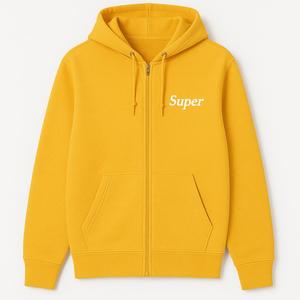 เสื้อฮู้ดมีซิปสำหรับผู้ชายโอเวอร์ไซส์ผ้าคอตตอน100% 450gsm ไซส์ลำลอง - Product Image 6
