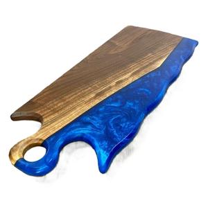 Bloques de cortar de madera envueltos en resina de diseño único Artesanías de calidad para la cocina casera de La India para cortar madera - Product Image 4