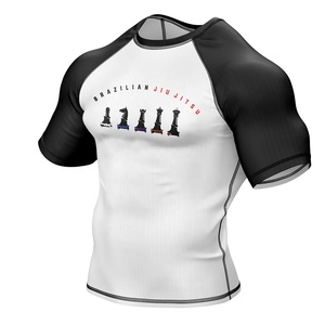 Diseños de sublimación personalizados Rash Guard Ventas enteras Barato de alta calidad BJJ y MMA Rash Guard Jiu Jitsu Rash Guard - Product Image 1