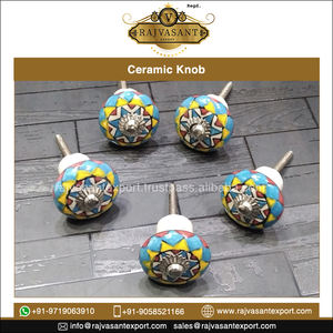 Tirador de cajón de cerámica tallado a mano de origen indio para dormitorio, sala de estar al aire libre, Hotel, uso decorativo, compradores a granel, bienvenidos - Product Image 2