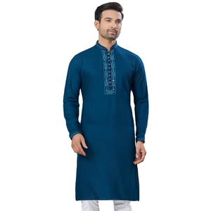 Coton doux lourd prêt à l'emploi avec séquence de broderie et Kurta pour tous les types de fonctions - Product Image 1