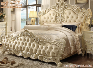 Ensemble de meubles de chambre à coucher au design luxueux et élégant, style moderne, finition blanche, style français, USA - Product Image 6