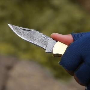 Premium Handmade Wholesale Damascus <b>Steel</b> Folding Knife High Quality Wooden Handle Outdoor Survival Customizedle with Sheath - Product Image 6