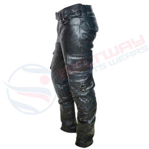 ผู้ชายที่กําหนดเองกางเกงหนังแท้หนัง Pu ระบายอากาศขายดีที่สุด 2024 ราคาต่ําสําหรับกางเกงหนังบุรุษ - Product Image 3