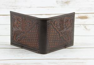 Modern Western Bi Fold Wallet Floral Filigrana Estilo vintage Protección de bloqueo RFID Caja de regalo de longitud corta Herramienta para conveniente - Product Image 4