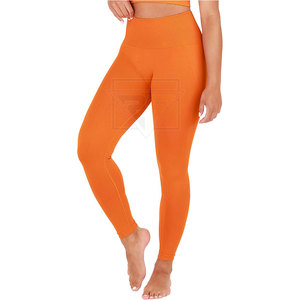 Venta al por mayor leggings femeninos cintura alta leggings de yoga entrenamiento fitness gimnasio deporte corsé sin costuras invierno personalizado leggings de mujer - Product Image 1