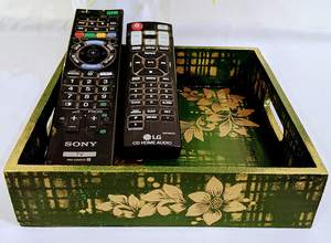 Plateau de service imprimé en bois de bonne conception Nouveau style d'utilisation pour la nourriture Plateau de service à thé Articles de fête Décoratif Maison Cuisine - Product Image 2