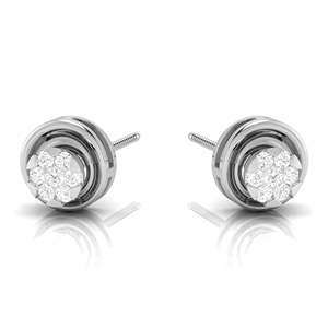 Boucles d'oreilles de style Hip Hop en or massif 14 carats pour femmes VVS Moissanite Diamond Stud Stars avec style glacé en argent 925 de luxe - Product Image 2
