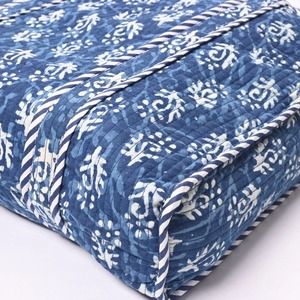 Sac fourre-tout en toile de coton imprimé à la main Le Souvenirs Lady, fermeture éclair, léger, poches intérieures - Style bohème, fabriqué au Rajasthan - Product Image 2