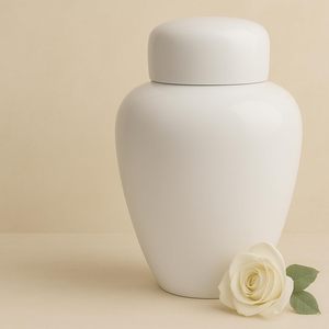 Urne funéraire élégante en céramique pour cendres d'adulte (femme ou homme) – Urne décorative pour cendres humaines – Souvenir pour exposition à domicile - Product Image 6