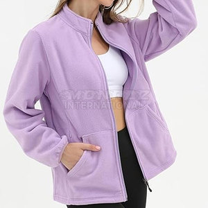Venta al por mayor de las mujeres chaqueta de lana Polar cálido invierno al aire libre abrigo personalizado Logo mujeres chaqueta de lana Polar con cremallera - Product Image 5
