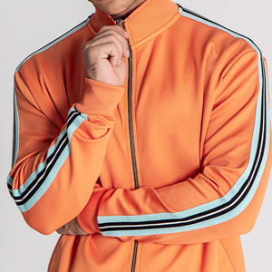 Ensemble de survêtements deux pièces athlétiques pour hommes, veste à fermeture éclair et pantalon de survêtement à manches longues, tenue d'entraînement d'hiver de jogging décontractée - Product Image 2