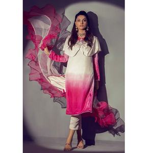 Traje de gasa púrpura Salwar Kameez, vestido de diseño paquistaní, ropa de boda, Colección Eid, oferta, 2023 - Product Image 4