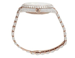 VVS Moissanite นาฬิกาข้อมือสไตล์หรูหราทำจากสเตนเลสสตีลกลไกอัตโนมัติแนวฮิปฮอปประดับเพชรสินค้าแฟชั่นจากอินเดีย - Product Image 4