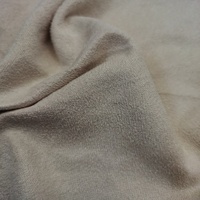 100% Poliester Kain Suede Wol Kaca Buram Bernapas Ramah Lingkungan Ringan Rajutan Bahan Suede Imitasi Polos Ganda