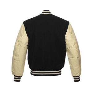 เสื้อเบสบอลวิทยาลัย/โรงเรียนมัธยมสไตล์วินเทจคุณภาพสูงแบบกำหนดเองสำหรับผู้ชาย ผ้าโพลีเอสเตอร์/คอตตอนหนา ปักลายด้านหน้า - Product Image 3