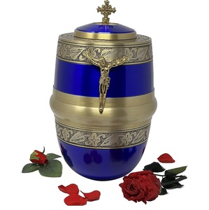 Urnes pour adultes pour cendres humaines Urnes de crémation disponibles à un prix abordable Urne de crémation en métal au design noir - Product Image 5